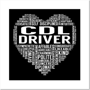 Cdl Driver Heart Posters and Art